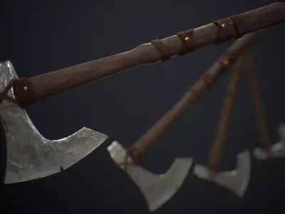 Celtic Axe Low-poly 3D model