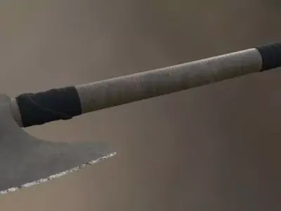 Viking Axe Low-poly 3D model 9