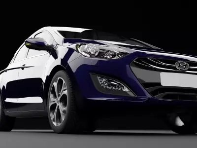 Hyundai i30 Metallic Dark Blue 3D model