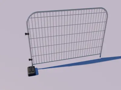 Low Poly UV Mapped Heras Fencing Low-poly 3D model