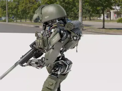 Military Humanoid robot 3D model