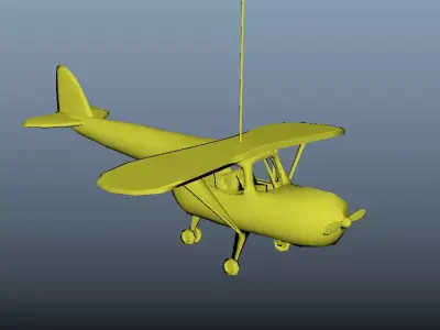 Toy Hanging Plane Low-poly 3D model