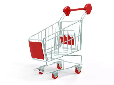 Shopping Cart 3D model Free 3D model