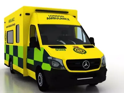 Mercedes Benz Sprinter 2015 Truck England Ambulance EU 3D model