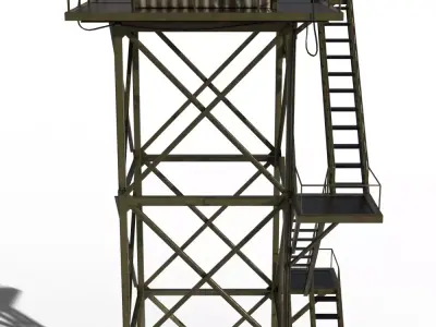 Military Guard Tower 3D model