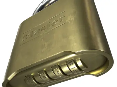 Padlock 3D model from CGTrader