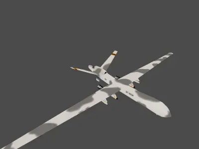 Predator UAV lowpoly Low-poly 3D model