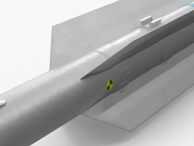 IRIS T AIM 2000 Air to Air Missile Light Gray 3D model