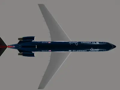 US  AIRWAYS 727 - 200 3D model