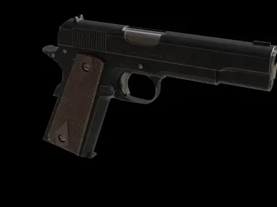 Colt 1911 Low-poly 3D model 4