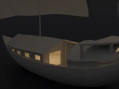 Paltai ancient houseboat of Bangladesh and India  Free low-poly 3D model