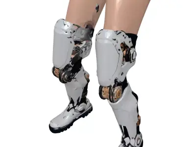 Futuristic Cybernetic Leg 3D Model 3D model purchase