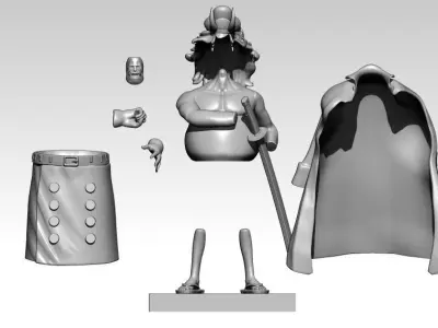 Sasaki - team Kaido - Onepiece - split part 3D print model
