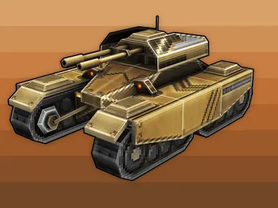 SCRAPDOG Dune Dozer tank Low-poly 3D model
