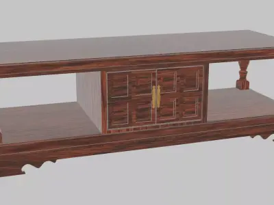 1980 Vintage Living Room Coffee and End Table Set 3D model
