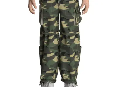 Woodland Camo Cargo Trousers Low-poly 3D model