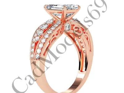 Engagement Ring43 3DM Model with 28 IMAGES and 7 VIDEOS 3D print model