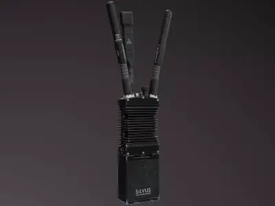 SC4200 PRC169 Radio with Dual PTT Controller Low-poly 3D model