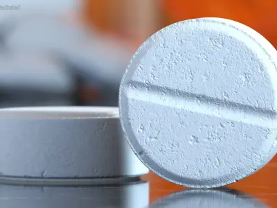 MDMA Ecstasy Pill White 3D model