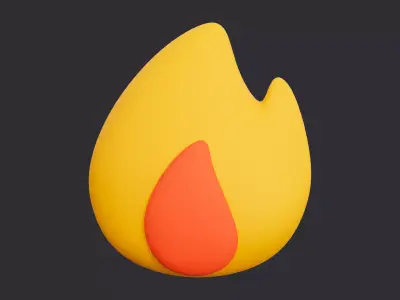 Low Poly Campfire 3D model