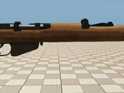 SMLE Lee-Enfield Mark III Bolt-Action Rifle Free 3D model