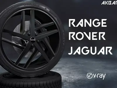 range rover jaguar car tyre 3D model