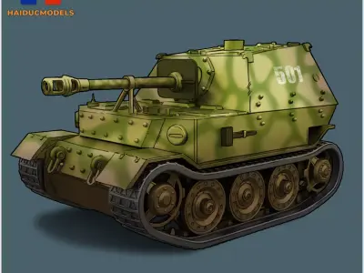 Ferdinand Toon Tank  3D print model 3D print model