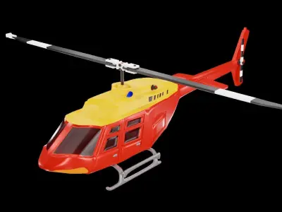 Lowpoly Helicopter 3d Model Free low-poly 3D model