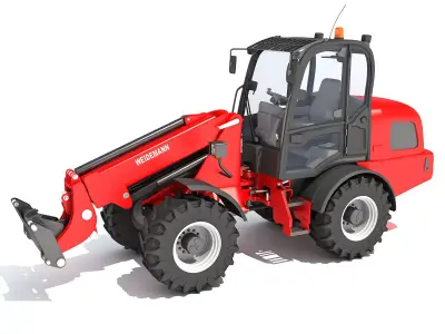 Telescopic Wheel Loader Weidemann 3D model