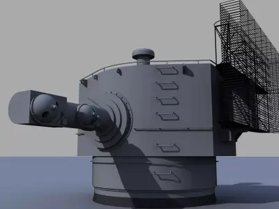 Battleship Bismarck 7m Rangefinder Free 3D model