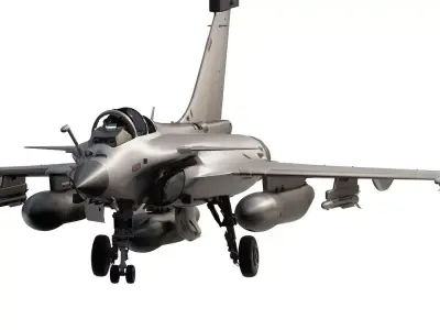 Dassault Rafale with interior 3D model