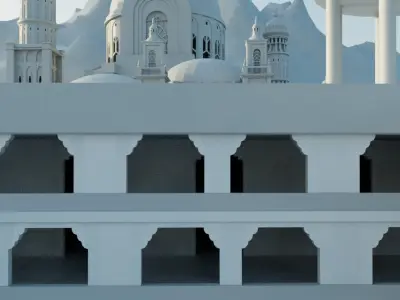 Fantasy Castle  3D model 1 3D model