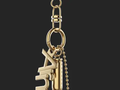 Army Key Tag Low-poly 3D model