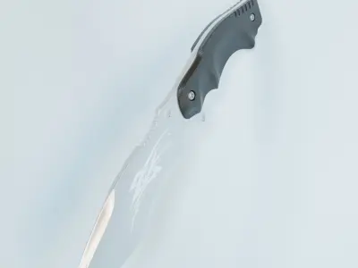 Knife Low-poly 3D model 20