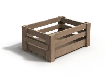 Wooden Crate 3D 3D model