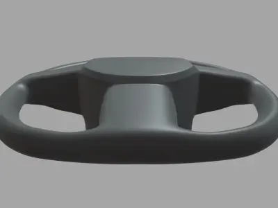 Steering Wheel Car 04 Low-poly 3D model