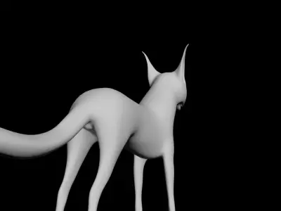 3D Wolf Model Free low-poly 3D model