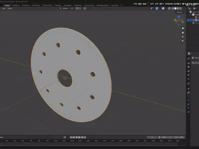 Saw Blade for Grinder Low-poly 3D model