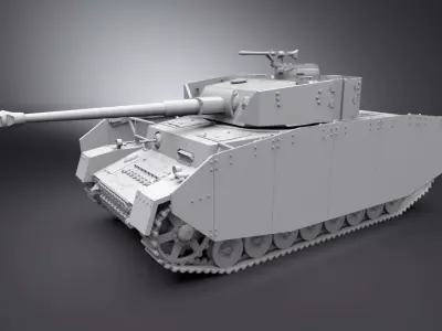 Panzer 4 Scale model 3D print model