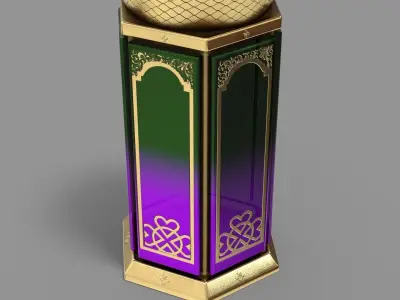 Ramadan Lantern Lamp Low-poly 3D model