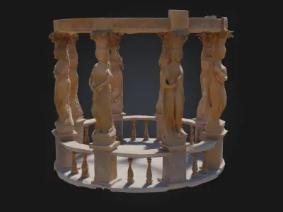 Statuesque Pavilion  Majestic Shelter of Architectural Grandeur 3D model