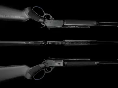 GAME READY MARLIN LEVER ACTION RIFLE PBR RIGGED Low-poly 3D model