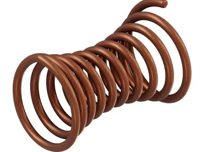 Antique Copper Concave Spring 3D model