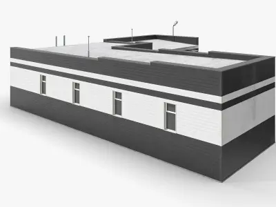 Commercial Facility with Garages 3D model
