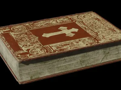 Old Holy Bible Book - Animated Low-poly 3D model