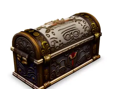Ornate Treasure Chest 3D Model Low-poly 3D model