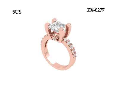 Princess Bridal Ring 3D print model purchase