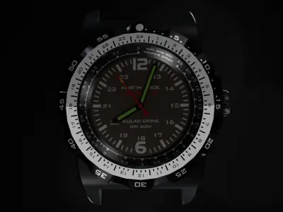 North Edge EVOQUE 2 Wristwatch 3D Model Free low-poly 3D model