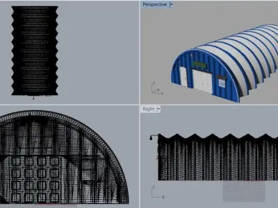 Capannone metal shed Free 3D model