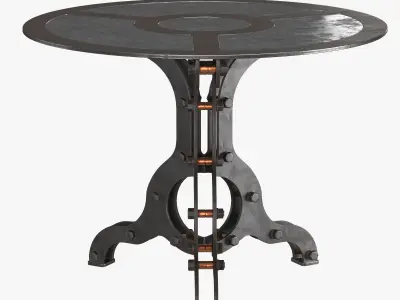 Rust end table 3D model